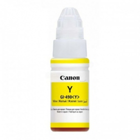 Canon GI-490 Refill Ink - 0666C001, yellow cartridge for inkjet printers