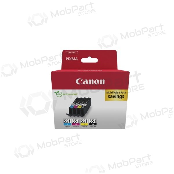 Canon CLI-551 (6509B016) Ink cartridge set, C/M/Y/BK