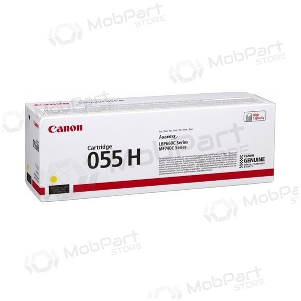 Canon CRG 055H (3017C002) Yellow Toner Cartridge for Laser Printers, 5900 Pages.