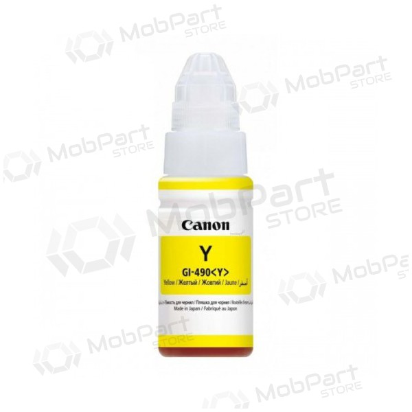 Canon GI-490 Refill Ink - 0666C001, yellow cartridge for inkjet printers
