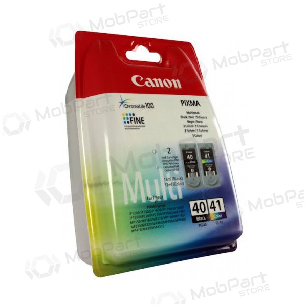 Canon PG-40 / CL-41 kasečių rinkinys (0615B043), black and trispalvė cartridge for inkjet printers