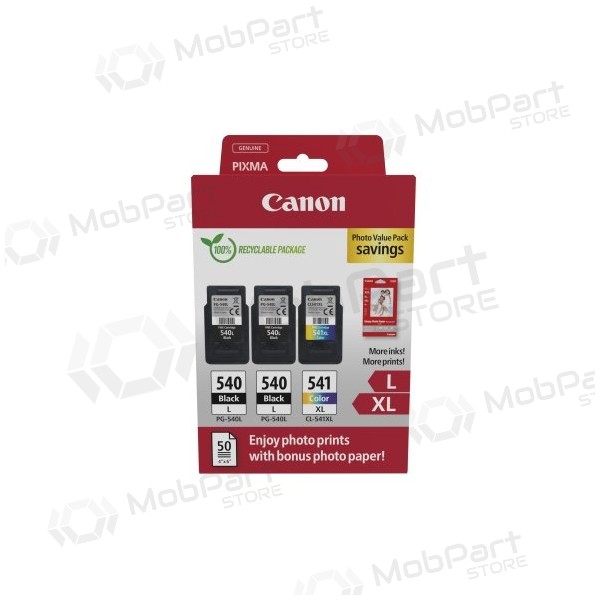 Canon PG-540L/CL-541XL (5224B015) Photo value pack Ink cartridge set, BK/CMY