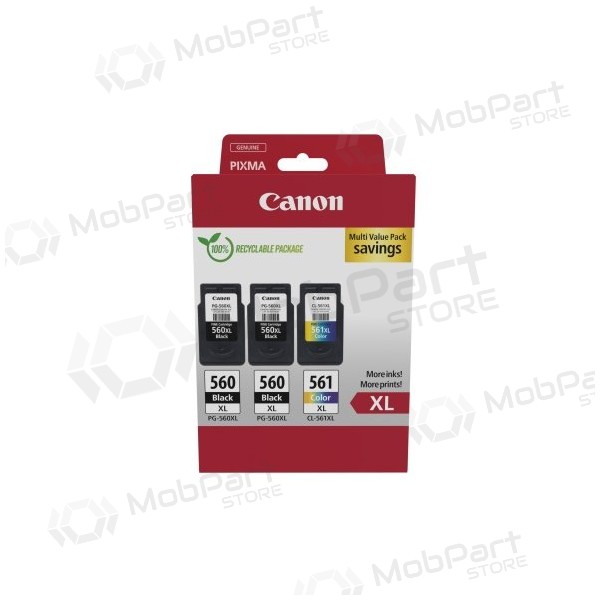 Canon PG-560XL/CL-561XL (3712C009) Ink cartridge set, BK/CMY