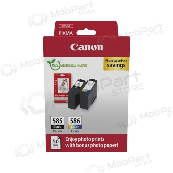 Canon PG-585/CL-586 (6205C004) Photo value pack Ink cartridge set, BK/CMY