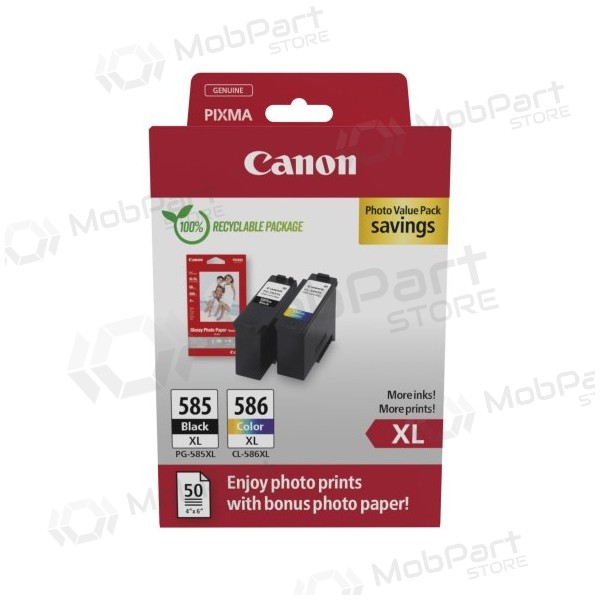 Canon PG-585XL/CL-586XL (6204C005) Photo value pack Ink cartridge set, BK/CMY