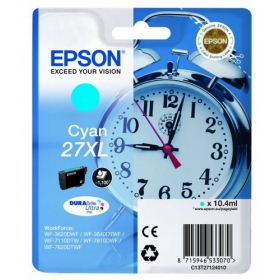 Epson No.27XL (C13T27124012) 1,1k DURABrite Ultra 27XL, sky blue cartridge for inkjet printers, 1100 pages.