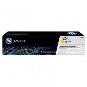 HP 126A (CE312A), yellow cartridge for laser printers, 1000 pages.
