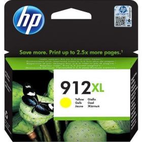 HP 912XL Yellow Ink Cartridge (3YL83AE) for Inkjet Printers, 825 Pages
