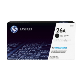 - HP No.26A (CF226A), black cartridge for laser printers, 3100 pages