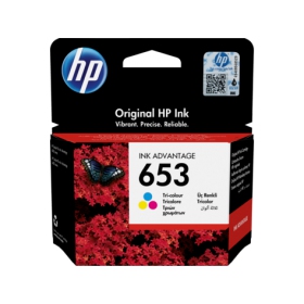 HP No.653 Ink Cartridge Set (3YM74AE), Cyan, Magenta, Yellow