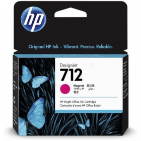 HP 712 (3ED68A) Magenta Ink Cartridge, 29ml, for Inkjet Printers.