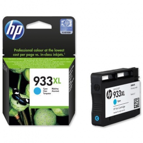 - HP No.933 XL (CN054AE), cyan inkjet cartridge, 825 pages
