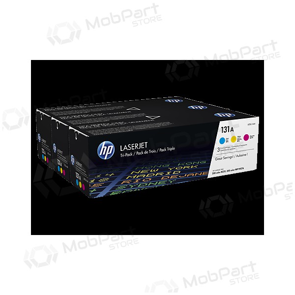 HP 131A (U0SL1AM) (CF211A+CF212A+CF213A), sky blue, , yellow cartridge for laser printers, 5400 pages.