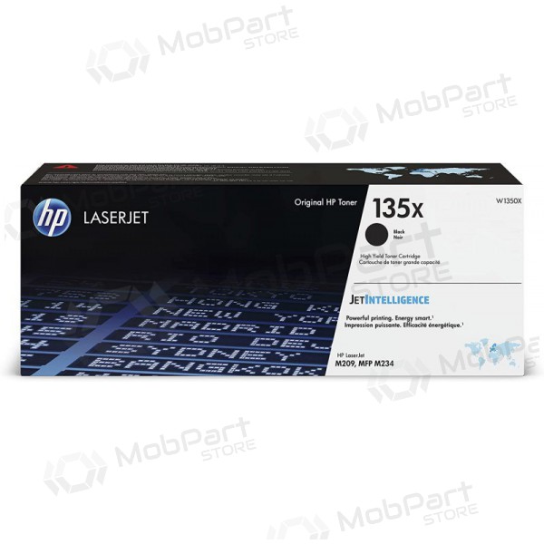 HP 135X (W1350X), black cartridge for laser printers, 2400 pages.