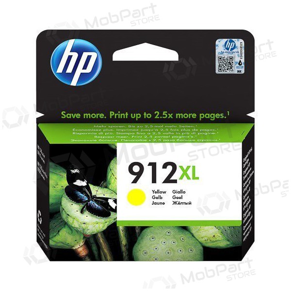 HP 912XL Yellow Ink Cartridge (3YL83AE) for Inkjet Printers, 825 Pages