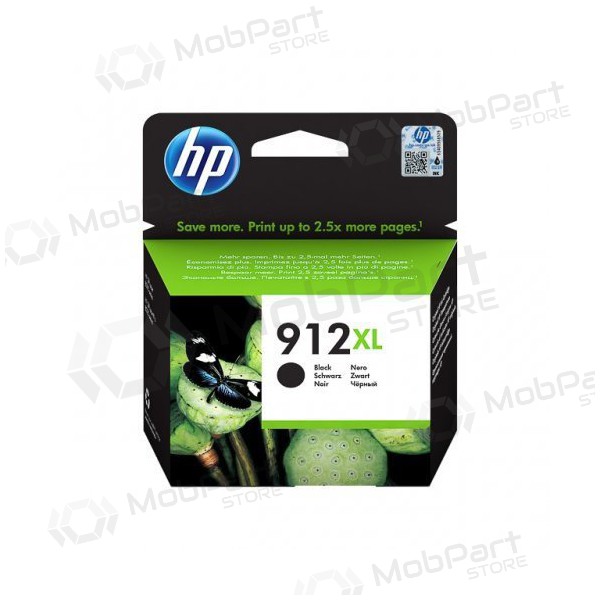 HP 912XL Black Ink Cartridge (3YL84AE) for Inkjet Printers, 825 Pages