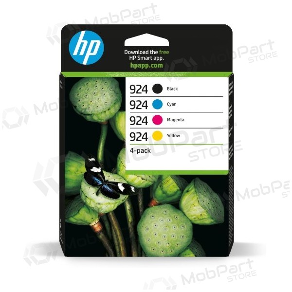 HP 924 CMYK 4-Pack (6C3Z1NE) Ink cartridge set, BK/C/M/Y
