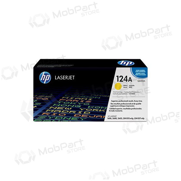 HP No.124A (Q6002A), yellow cartridge for laser printers, 2000 pages.
