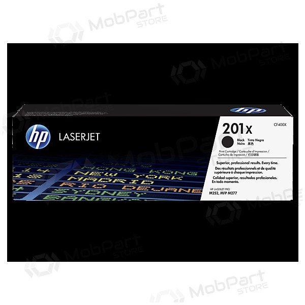 HP No.201X HC (CF400X), black cartridge for laser printers, 2800 pages.