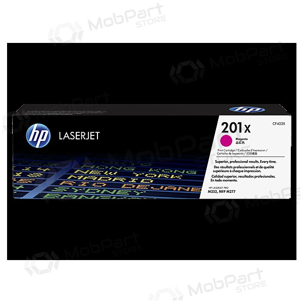 HP No.201X HC (CF403X),  cartridge for laser printers, 2300 pages.
