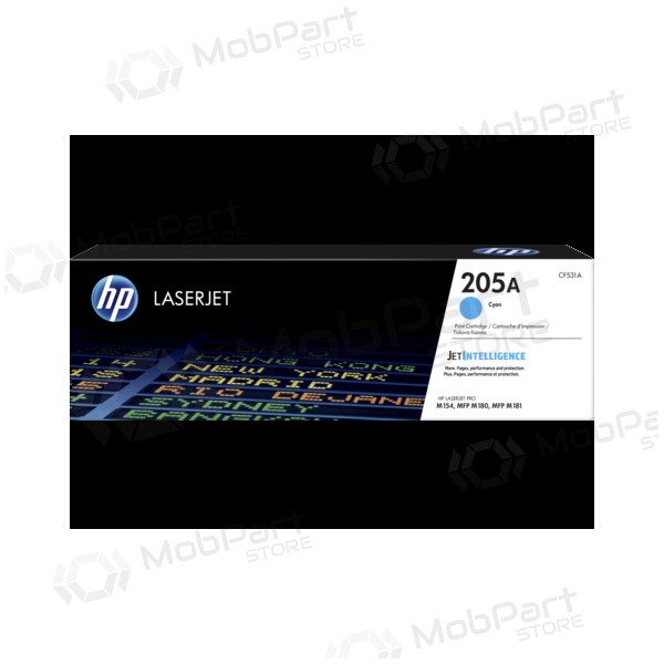 HP 205A (CF531A) Cyan Toner Cartridge for Laser Printers, 900 Page Yield