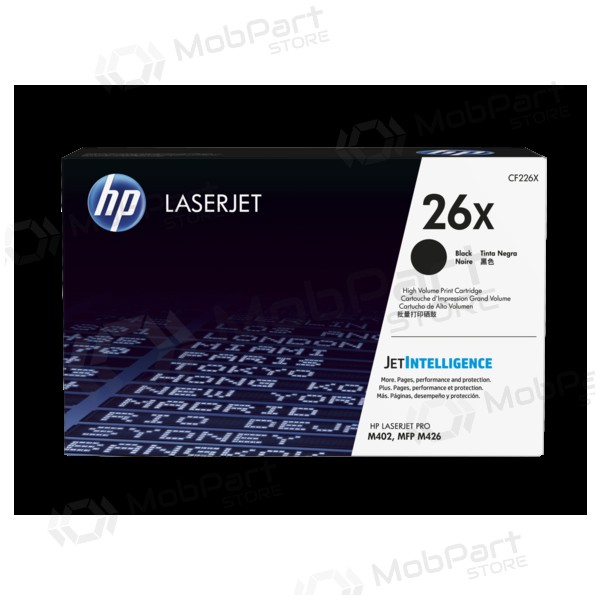 HP No.26X (CF226X), black cartridge for laser printers, 9000 pages.
