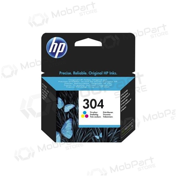 HP No.304 (N9K05AE), trispalvė cartridge for inkjet printers, 100 pages. HP No.304 (N9K05AE), trispalvė cartridge for inkjet printers, 100 pages.
