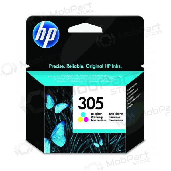 HP 305 Ink Cartridge Pack (3YM60AE), Cyan, Magenta, Yellow for inkjet printers, 100 page yield.