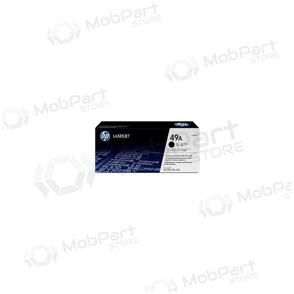 HP No.49A (Q5949A), black cartridge for laser printers, 2500 pages. HP No.49A (Q5949A), black cartridge for laser printers, 2500 pages.