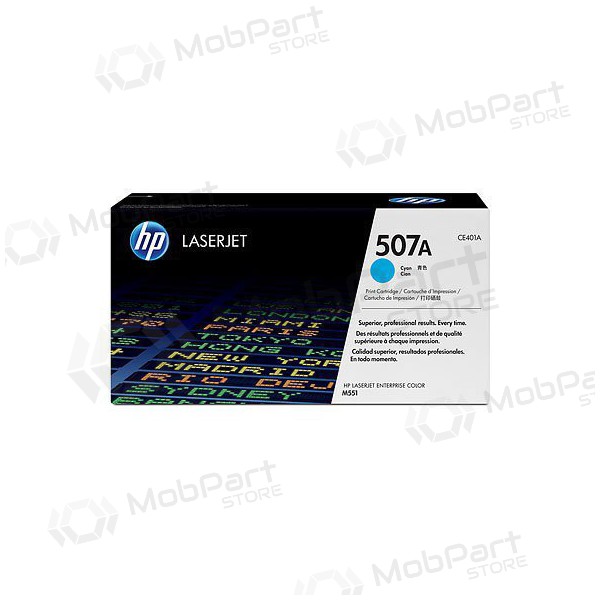 HP No.507A (CE401A), sky blue cartridge for laser printers, 6000 pages.
