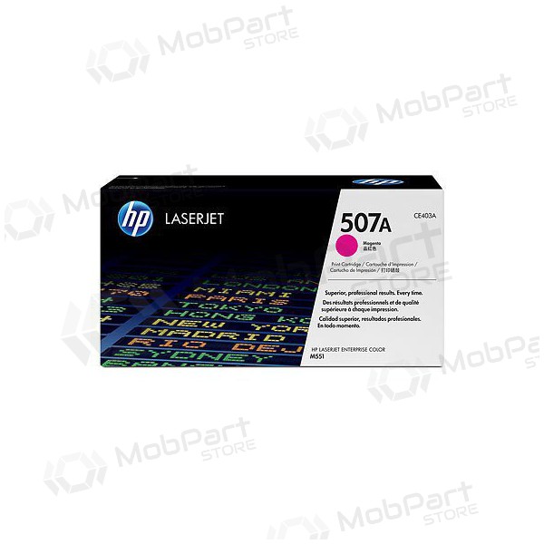 HP No.507A (CE403A),  cartridge for laser printers, 6000 pages.