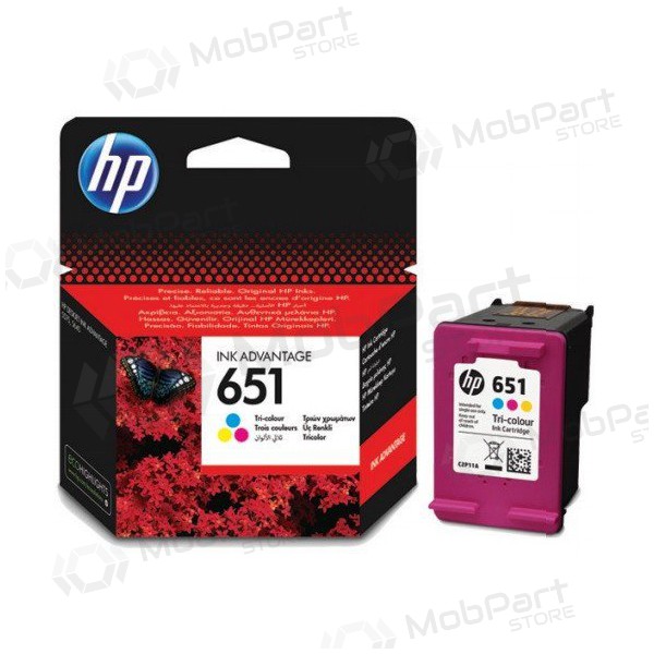 HP No.651 (C2P11AE), tri-color cartridge for inkjet printers, 300 pages.