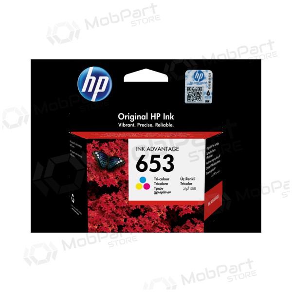 HP No.653 Ink Cartridge Set (3YM74AE), Cyan, Magenta, Yellow