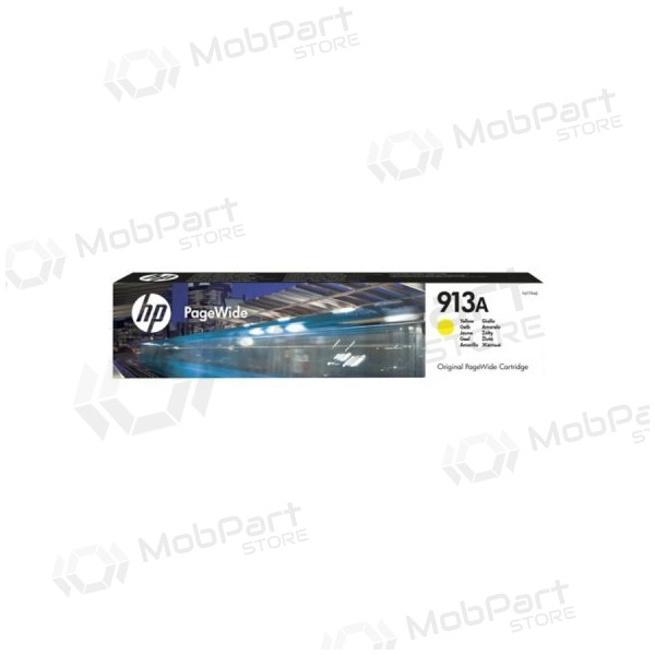HP 913A (F6T79AE) yellow ink cartridge for inkjet printers, 3000 pages.
