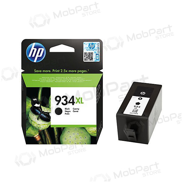 HP 934XL High Yield Black Ink Cartridge (C2P23AE), 1000 Pages