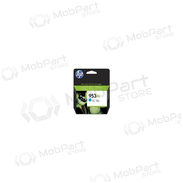 - HP No.953 XL (F6U16AE), cyan cartridge for inkjet printers, 1600 pages.