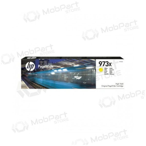 HP No.973X (F6T83AE), yellow cartridge for inkjet printers, 7000 pages.