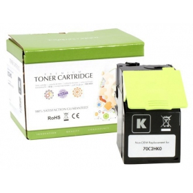Compatible Static Control Lexmark 702HK (70C2HK0) Black Toner Cartridge for Laser Printers, 4000 Pages
