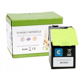 Compatible Static Control Lexmark 802HC (80C2HC0) Cyan Laser Toner Cartridge, 3000 Pages.