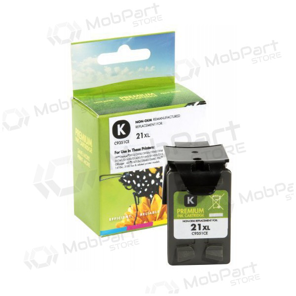Compatible Static Control HP 21XL (C9351CE) Black Ink Cartridge for Inkjet Printers, 475 Page Yield.