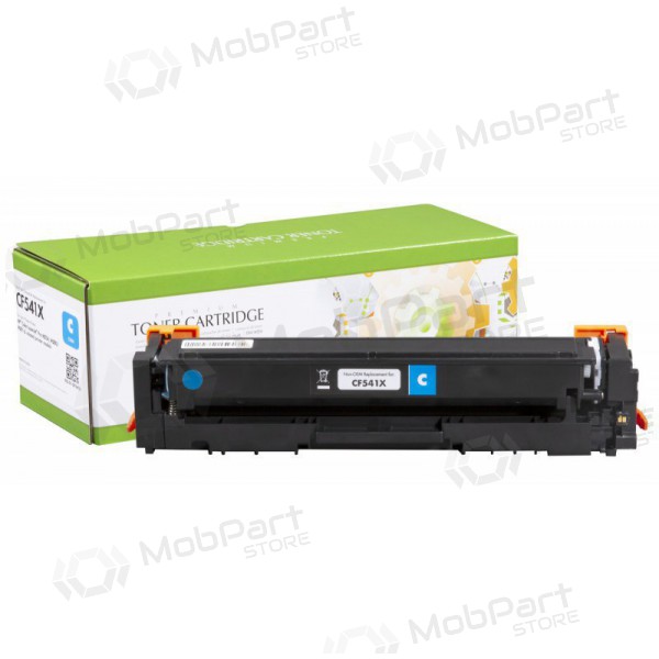 Compatible Static Control HP 203X (CF541X) / Canon CRG-054HC Cyan Toner Cartridge with New Chip, 2500 Pages