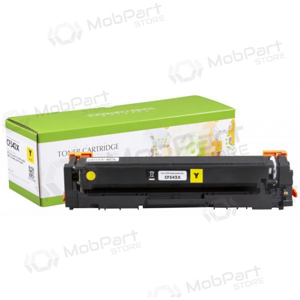 Compatible Static Control HP No.203X (CF542X)/Canon CRG-054HY Yellow Toner Cartridge with New Chip for Laser Printers, 2500 Pages.
