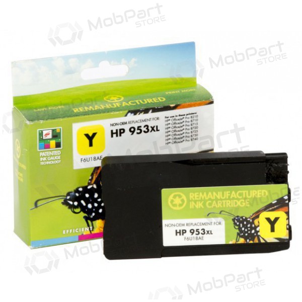 Compatible Static Control HP 953XL Yellow Ink Cartridge (replaces F6U18AE) with New Chip, 1600 Pages