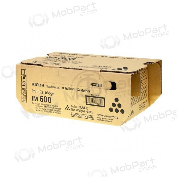 Ricoh IM 600 (418478), black cartridge for laser printers, 25500 pages