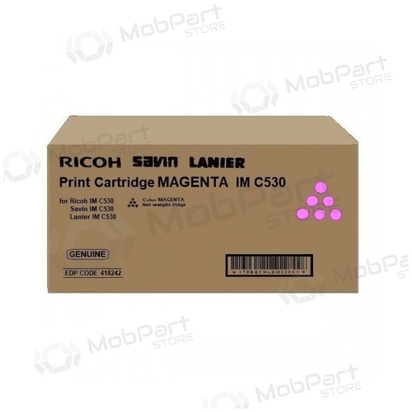 Ricoh IMC530 (418242), Magenta cartridge for laser printers, 18000 pages